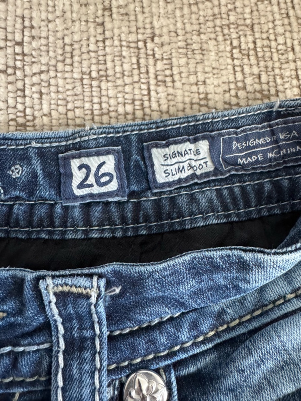 MISS ME Signature Slim Boot Cut Medium Wash size 29W x 30L - Picture 8 of 13